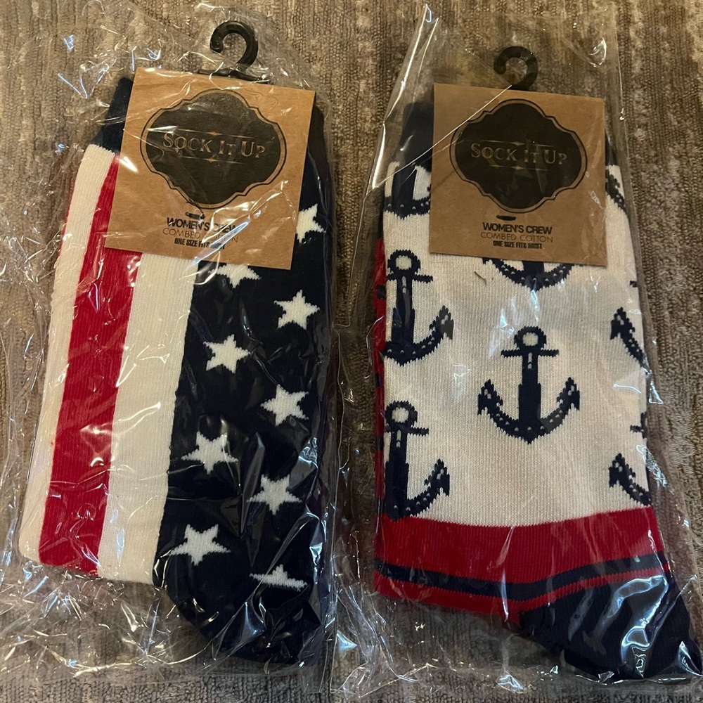 Set of 2 Sock it up women’s crew socks